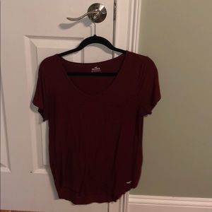 Maroon Hollister shirt